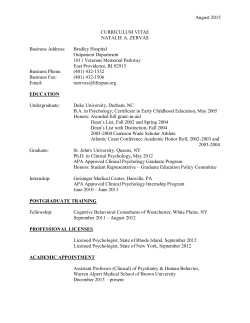 Curriculum Vitae - Researchers @ Brown