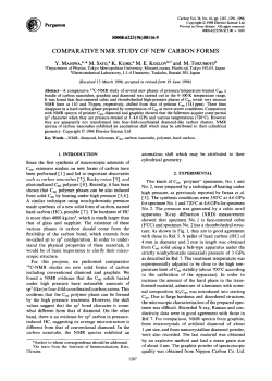 COMPARATIVE NMR STUDY OF NEW CARBON FORMS