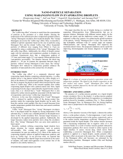 nano-particle separation using marangoni flow in evaporating droplets