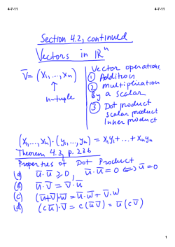 Class Notes from 4-7