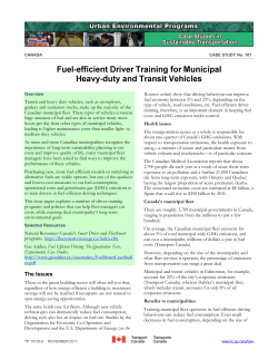 Fuel Efficient Driver Training for Municipal Heavy-Duty and