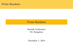 Prime Numbers