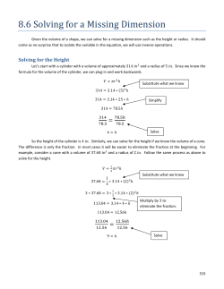 8.6 Solving for a Missing Dimension