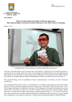 Major breakthrough in knowledge of dinosaur appearance HKU