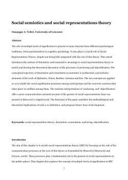 Social semiotics and social representations