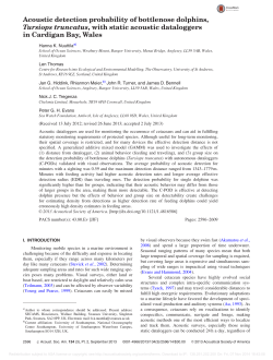 Acoustic detection probability of bottlenose dolphins, Tursiops