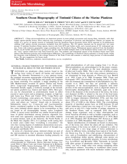 Southern Ocean Biogeography of Tintinnid Ciliates of the Marine