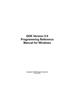 GDK Programming Reference