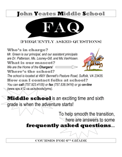 John Yeates Middle School FAQ