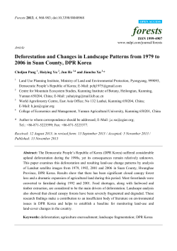 Deforestation and Changes in Landscape Patterns from 1979 to