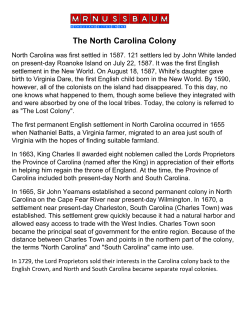 The North Carolina Colony