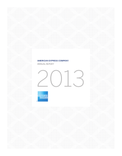 2013 Annual Report - American Express Investor Relations