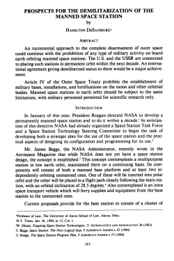 Prospects for the Demilitarization of the Manned Space Station