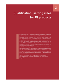 2 Qualification: setting rules for GI products