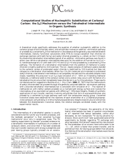 Computational Studies of Nucleophilic Substitution at Carbonyl