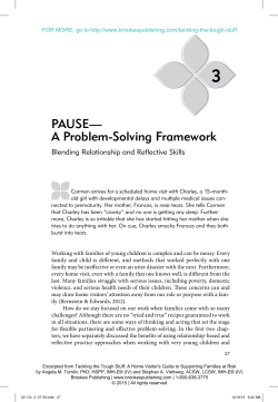 PAUSE&mdash; A Problem-Solving Framework