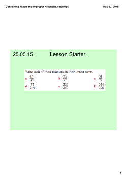Converting Mixed and Improper Fractions.notebook