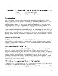 Customizing Properties View in IBM Case Manager v5.2.1