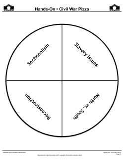 Sectionalism Slavery Issues North vs. South Reconstruction