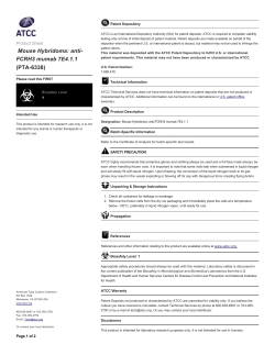 Mouse Hybridoma: anti FCRH3 mumab 7E4.1.1 (PTA6338)