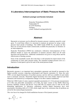 A Laboratory Intercomparison of Static Pressure Heads