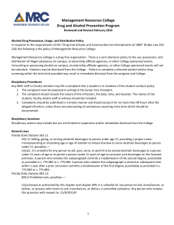 Drug and Alcohol Prevention Program