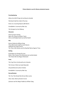 Picture Books to use for literary elements lessons Foreshadowing