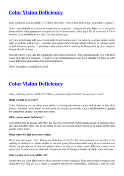 Color Vision Deficiency