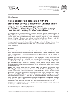 Nickel exposure is associated with the prevalence of type 2 diabetes