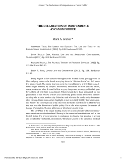 The Declaration of Independence as Canon Fodder