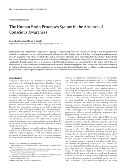 The Human Brain Processes Syntax in the Absence of