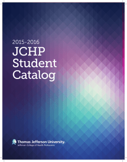 JCHP Student Catalog