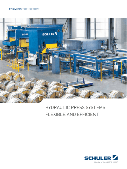 HYDRAULIC PRESS SYSTEMS FLEXIBLE AND EFFICIENT