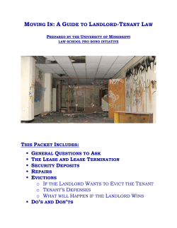 Landlord-tenant Education Packet