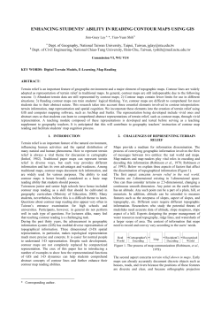 ENHANCING STUDENTS` ABILITY IN READING CONTOUR MAPS