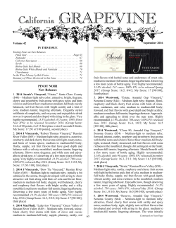 PINOT NOIR New Releases - The California Grapevine