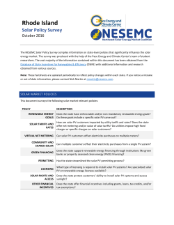 Rhode Island - Northeast Solar Energy Market Coalition