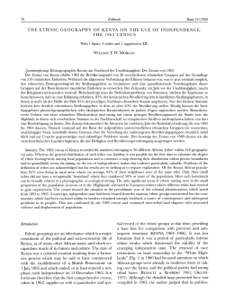 the ethnic geography of kenya on the eve of independence