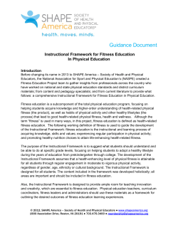 Instructional Framework for Fitness Education