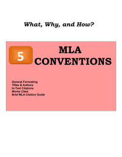 mla conventions - Skyline College