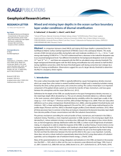 Mixed and mixing layer depths in the ocean surface boundary layer