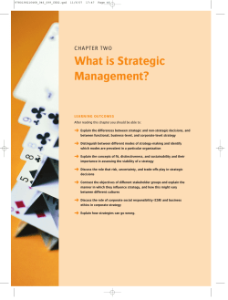 What is Strategic Management? - The Maxwell School of Syracuse