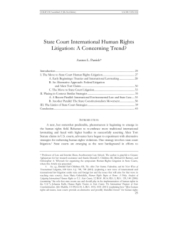 State Court International Human Rights Litigation