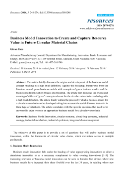 Business Model Innovation to Create and Capture Resource Value
