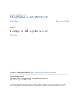 Hostages in Old English Literature - ScholarWorks @ GSU