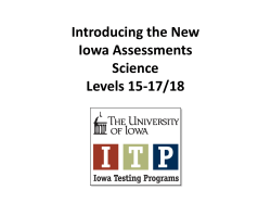 Form E Content Overview Grades 9-11 Science