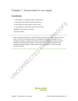 1: Government in our region