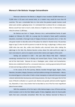 Morocco`s Ibn Battuta: Voyager Extraordinaire