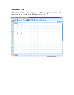 Correlations in SPSS - University of Colorado Denver