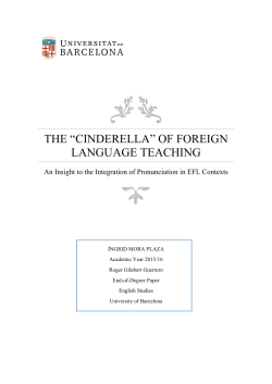 THE &ldquo;CINDERELLA&rdquo; OF FOREIGN LANGUAGE TEACHING
